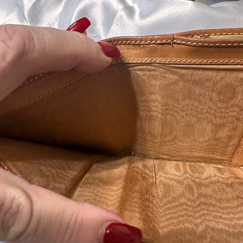Celine Tan and Brown Leather Wallet - Picture 7 of 9
